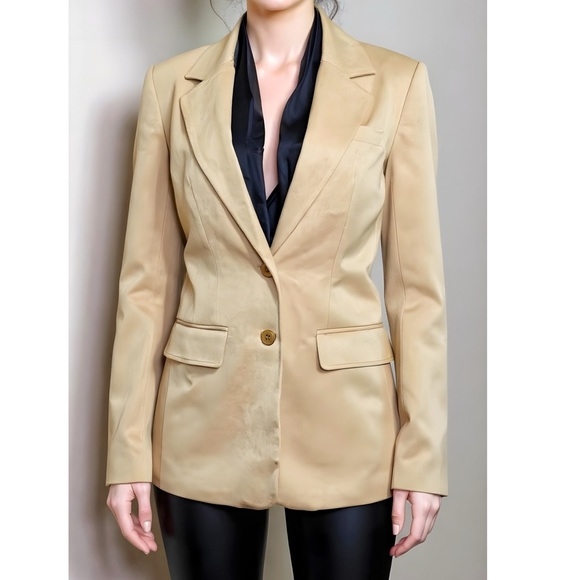 STAUD City Single-Breasted Blazer, Camel, XS - Picture 1 of 16